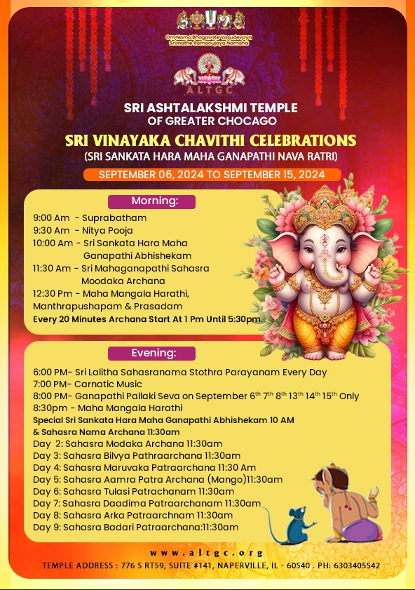 Sri Ganesh Chaturthi (Sankathara Maha ganpati AbhishekamArchana) - Vinayaka Chavithi